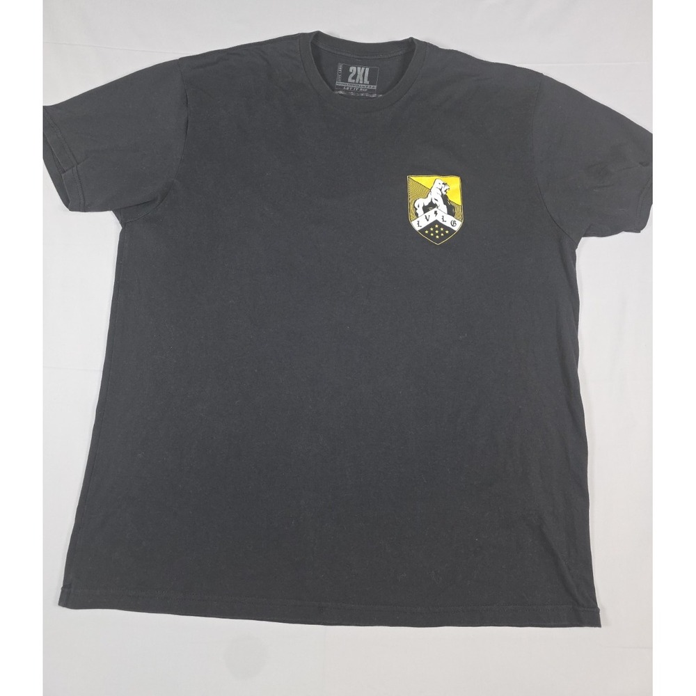 Live Large 2XL Black Short Sleeve Graphic Tee Lifting Powerlifting Gym T-Shirt